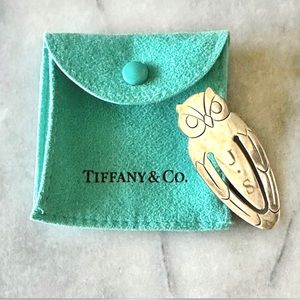 Vintage Tiffany & Co. Sterling Owl Bookmark with Tiffany Pouch